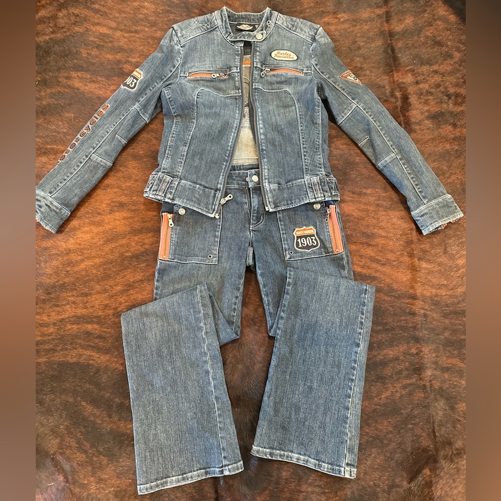 Vintage Harley Davidson Jean Set